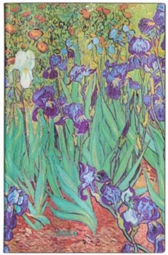 Agenda Paperblanks 2024, 12 mesi Flexis, Maxi, Orizzontale, Iris di Van Gogh, Iris di Van Gogh - 13,5 x 21 cm - 2