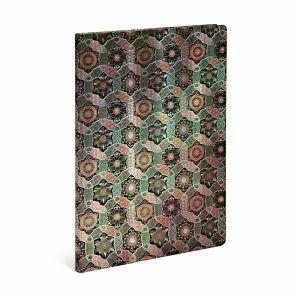 Taccuino Paperblanks, Tessuti Sacri Tibetani, Chakra, Grande, A pagine bianche - 21 x 30 cm - 2
