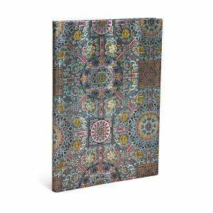 Taccuino Paperblanks, Tessuti Sacri Tibetani, Padma, Grande, A pagine bianche - 21 x 30 cm - 2