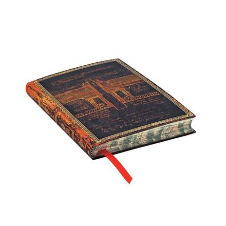 Taccuino Paperblanks copertina morbida Mini a pagine bianche Tesla, Bozzetto di una turbina - 9,5x14 - 2