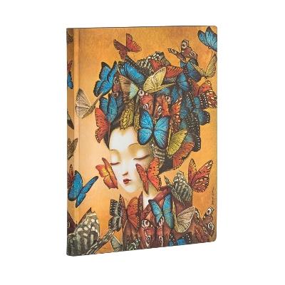 Taccuino Paperblanks copertina morbida Midi a righe Madame Butterfly - 13 x 18 cm