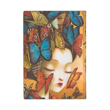 Taccuino Paperblanks copertina morbida Midi a righe Madame Butterfly - 13 x 18 cm - 4