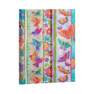 Cartoleria Taccuino Paperblanks, Creazioni Giocose, Farfalle e Colibrì, Ultra, A righe - 18 x 23 cm Paperblanks