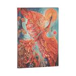 Taccuino Flexi Paperblanks, Uccelli della Felicità, Uccello di Fuoco, Midi, A righe - 13 x 18 cm