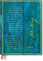 Agenda Paperblanks 2023 Verne, Ventimila Leghe, 12 mesi, settimanale, Preziosi Manoscritti, Ultra, orizzontale - 18 × 23 cm