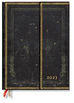 Agenda Paperblanks 2023 Arabica, 12 mesi, settimanale, Collezione Antica Pelle, Ultra, verticale - 18 × 23 cm