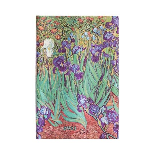 Agenda Paperblanks 2023 Iris di Van Gogh, 12 mesi, settimanale, Iris di Van Gogh, Mini, orizzontale - 9,50 × 14 cm