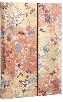 Paperblanks Taccuino copertina rigida, Midi, Bianco, Kimono Giapponese, Kara-ori - 13 x 18 cm