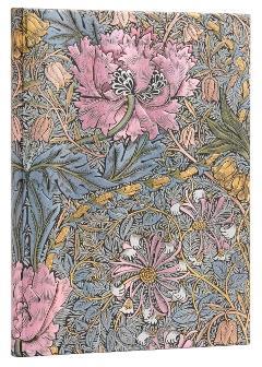 Paperblanks Taccuino copertina rigida, Ultra, Bianco, William Morris, Caprifoglio Rosa - 18 x 23 cm