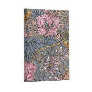 Cartoleria Paperblanks Taccuino copertina rigida, Midi, Bianco, William Morris, Caprifoglio Rosa - 13 x 18 cm Paperblanks
