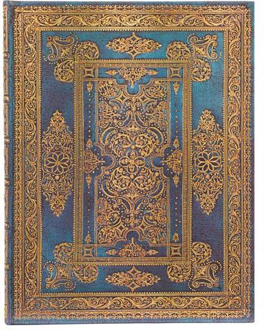 Agenda Diario a copertina rigida, Ultra, Design di Lusso, Blu Lussuoso, a righe