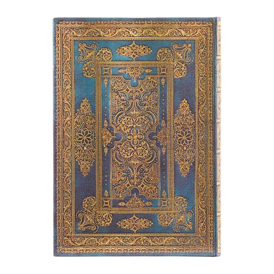 Diario a copertina rigida, Midi, Design di Lusso, Blu Lussuoso, Bianco - 2