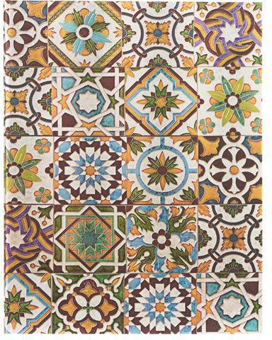 Agenda Diario a copertina rigida con segnalibro a nastro, Ultra, Azulejos Portoghesi, Porto, pagine bianche