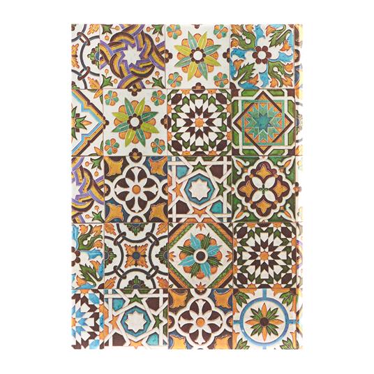 Diario a copertina rigida, Midi, Azulejos Portoghesi, Porto, Bianco - 2