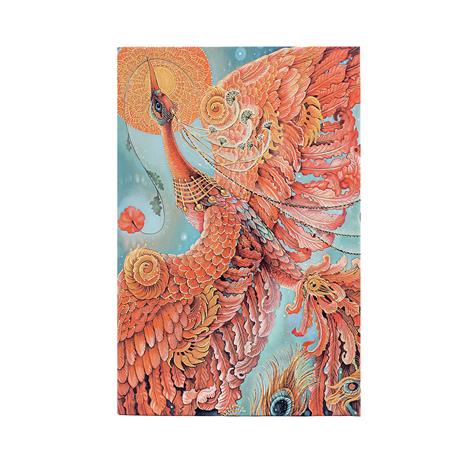 Diario taccuino a copertina rigida Paperblanks, Bianco, Uccello di Fuoco, Midi, Uccelli della Felicità, 12 x 18 cm - 2