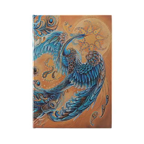 Diario taccuino a copertina rigida Paperblanks, Righe, Uccello del Cielo, Midi, Uccelli della Felicità, 12 x 18 cm