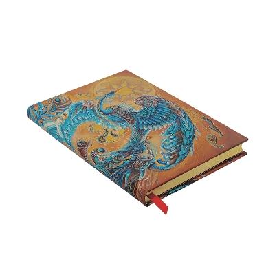 Diario taccuino a copertina rigida Paperblanks, Righe, Uccello del Cielo, Midi, Uccelli della Felicità, 12 x 18 cm