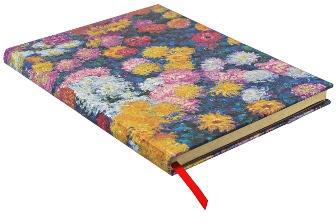 Diario taccuino a copertina rigida Paperblanks, Bianco, Ultra, I Crisantemi di Monet, 17,5 x 23 cm
