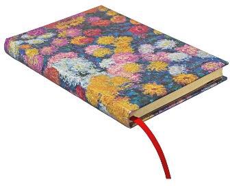 Diario taccuino a copertina rigida Paperblanks, Righe, Midi, I Crisantemi di Monet, 12 x 18 cm