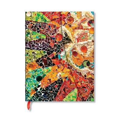 Gaudi’s Sun (Gaudi’s Mosaics) Midi Unlined Hardback Journal (Wrap Closure) - Paperblanks - cover