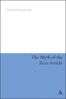 The Myth of the Zero Article - Leszek Berezowski - cover