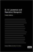 D. H. Lawrence and Narrative Viewpoint - Violeta Sotirova - cover