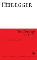 The Concept of Time: The First Draft of Being and Time - Martin Heidegger - cover