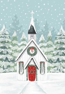 Church in Snowfall Small Boxed Holiday Cards (20 Cards, 21 Self-Sealing Envelopes) - cover