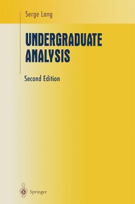 Undergraduate Analysis - Serge Lang - cover