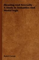 Meaning And Necessity - A Study In Semantics And Modal Logic - Rudolf Carnap - cover