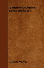 A History Of Ancient Greek Literature