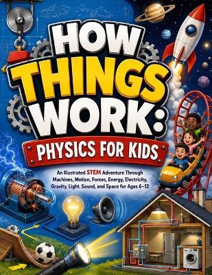 How Things Work: Physics for Kids : An Illustrated STEM Adventure Through Machines, Motion, Forces, Energy, Electricity, Gravity, Light, Sound, and Space for Ages 6-12 - Dr Robert a Florence - cover