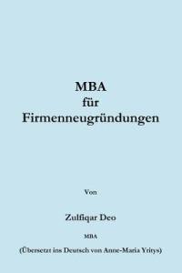 MBA for Startups - Zulfiqar Deo - cover