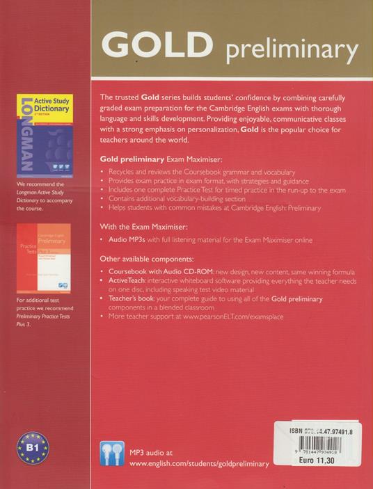 Gold Preliminary Exam Maximiser with key & CD Itly Pck - Sally Burgess,Jacky Newbrook - 2