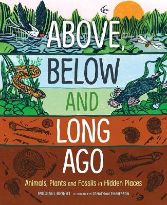 Above, Below and Long Ago: Animals, Plants and Fossils in Hidden Places - Michael Bright - cover