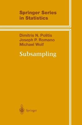 Subsampling - Dimitris N. Politis,Joseph P. Romano,Michael Wolf - cover
