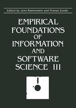Empirical Foundations of Information and Software Science III