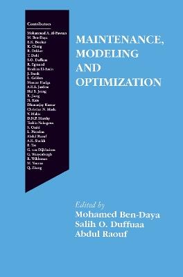 Maintenance, Modeling and Optimization - cover