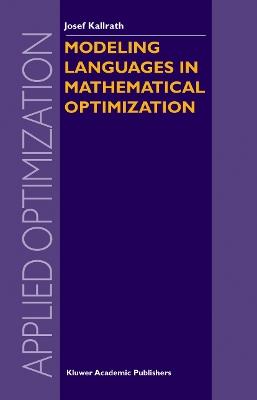 Modeling Languages in Mathematical Optimization - cover