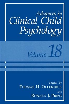 Advances in Clinical Child Psychology: Volume 18 - cover
