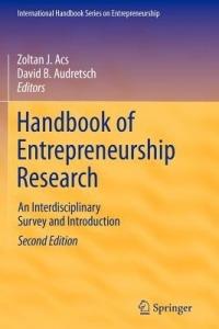 Handbook of Entrepreneurship Research: An Interdisciplinary Survey and Introduction - cover