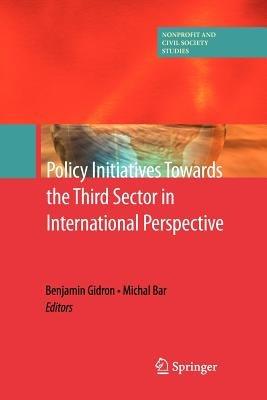 Policy Initiatives Towards the Third Sector in International Perspective - cover