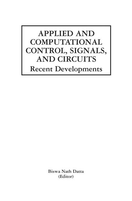 Applied and Computational Control, Signals, and Circuits