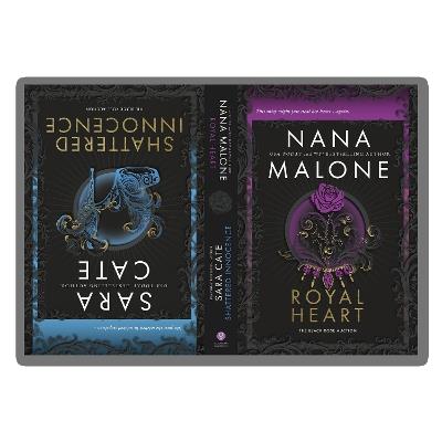 Shattered Innocence & Royal Heart: Books 5 & 6 in the Dark Romance Fairy Tale Retelling Series (Black Rose Auction Book 5 & 6) - Sara Cate,Nana Malone - cover