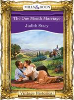 The One Month Marriage (Mills & Boon Historical)