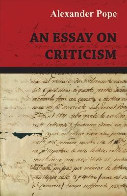 An Essay on Criticism - Alexander Pope - cover
