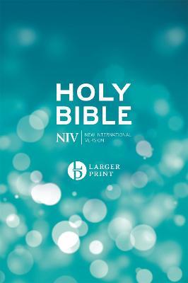 NIV Larger Print Blue Hardback Bible - New International Version - cover