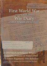 21 DIVISION 62 Infantry Brigade Alexandra, Princess of Wales's Own (Yorkshire Regiment) 10th Battalion: 1 January 1915 - 27 February 1918 (First World War, War Diary, WO95/2156/2)