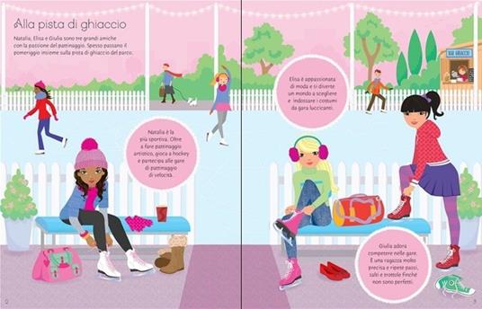 Pattinatrici. Vesto le bamboline. Con adesivi. Ediz. a colori - Fiona Watt - 2