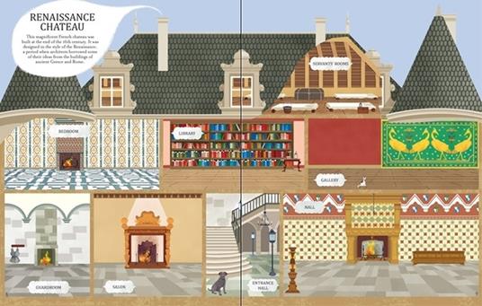 Houses through time. Sticker book. Con adesivi. Ediz. a colori - Struan Reid - 3